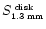 $S_{\mbox{\tiny 1.3~mm}}^{\mbox{\tiny ~disk}}$