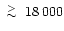 $\lower.5ex\hbox{$\; \buildrel > \over \sim \;$ }18\,000$