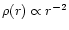 $\rho (r) \propto r^{-2}$