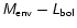 ${\mathsfsl M}_{\mathsf {env}} - {\mathsfsl L}_{\mathsf {bol}}$