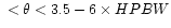 $\
< \theta < 3.5-6\times HPBW$