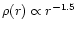 $\rho(r) \propto r^{-1.5}$