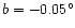 $b=-0.05^{\circ}$