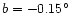 $b=-0.15^\circ$