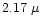 $2.17~\mu $