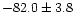 $-82.0 \pm 3.8$