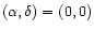 $(\alpha ,\delta )=(0,0)$
