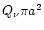 $Q_\nu \pi a^2$