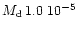 $M_{{\rm d}}\,1.0~10^{-5}$
