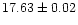 $17.63\pm0.02$