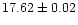 $17.62\pm0.02$