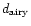 $d_{\rm airy}$