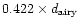 $0.422 \times d_{\rm airy}$