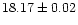 $18.17\pm0.02$