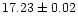 $17.23\pm0.02$