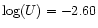 $\log(U)=-2.60$