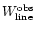 $W^{\rm obs}_{\rm line}$