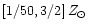 $[1/50, 3/2]\, Z_{\odot}$