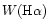 $W({\rm H}\alpha)$