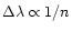 $\Delta \lambda \propto 1/n$