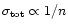 $\sigma_{{\rm tot}}
\propto 1/n$