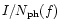 $I/N_{{\rm ph}} (f)$