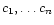 $c_1, \ldots
c_n$