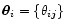 $\vec \theta_i =
\{\theta_{i\vec j} \}$