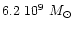 $6.2~10^9~M_\odot$
