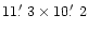 $11\hbox{$.\mkern-4mu^\prime$ }3 \times 10\hbox{$.\mkern-4mu^\prime$ }2$
