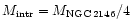 $M_{\rm intr}=M_{\rm NGC\,2146}/4$