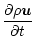 $\displaystyle \frac{\partial \rho {\vec u}}{\partial t}$