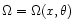 $\Omega=\Omega(x,\theta)$
