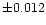 $\pm0.012$