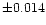 $\pm0.014$
