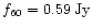 $f_{60} = 0.59 {\rm\,Jy}$