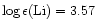 $\log\epsilon({\rm Li}) = 3.57$