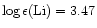 $\log\epsilon({\rm Li}) = 3.47$