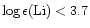 $\log\epsilon({\rm Li}) < 3.7$