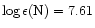 $\log \epsilon({\rm N})=7.61$