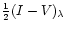 ${1\over2}(I-V)_\lambda$