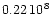 $0.22\,10^8$