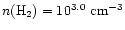 $n({\rm H}_2)=10^{3.0}~{\rm cm}^{-3}$