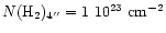 $N(\ifmmode{{\rm H}_2}\else{H$_2$ }\fi)_{4''}=1~10^{23}~{\rm cm^{-2}}$