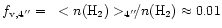 $f_{{\rm v},4''}=~<n(\ifmmode{{\rm H}_2}\else{H$_2$ }\fi)>_{4''}\!\!\!/n(\ifmmode{{\rm H}_2}\else{H$_2$ }\fi)\approx 0.01$