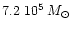 $7.2~10^5\,\ifmmode{ M_{\odot}}\else{$M_{\odot}$ }\fi$