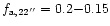 $f_{{\rm a},22''}=0.2{-}0.15$