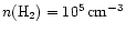 $n(\ifmmode{{\rm H}_2}\else{H$_2$ }\fi) = 10^{5}\,{\rm cm}^{-3}$