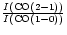 $\frac{I{\rm (CO}(2-1))}{I{\rm (CO}(1-0))}$