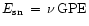 $E_{\rm sn}\,=\,\nu\,{\rm GPE}$